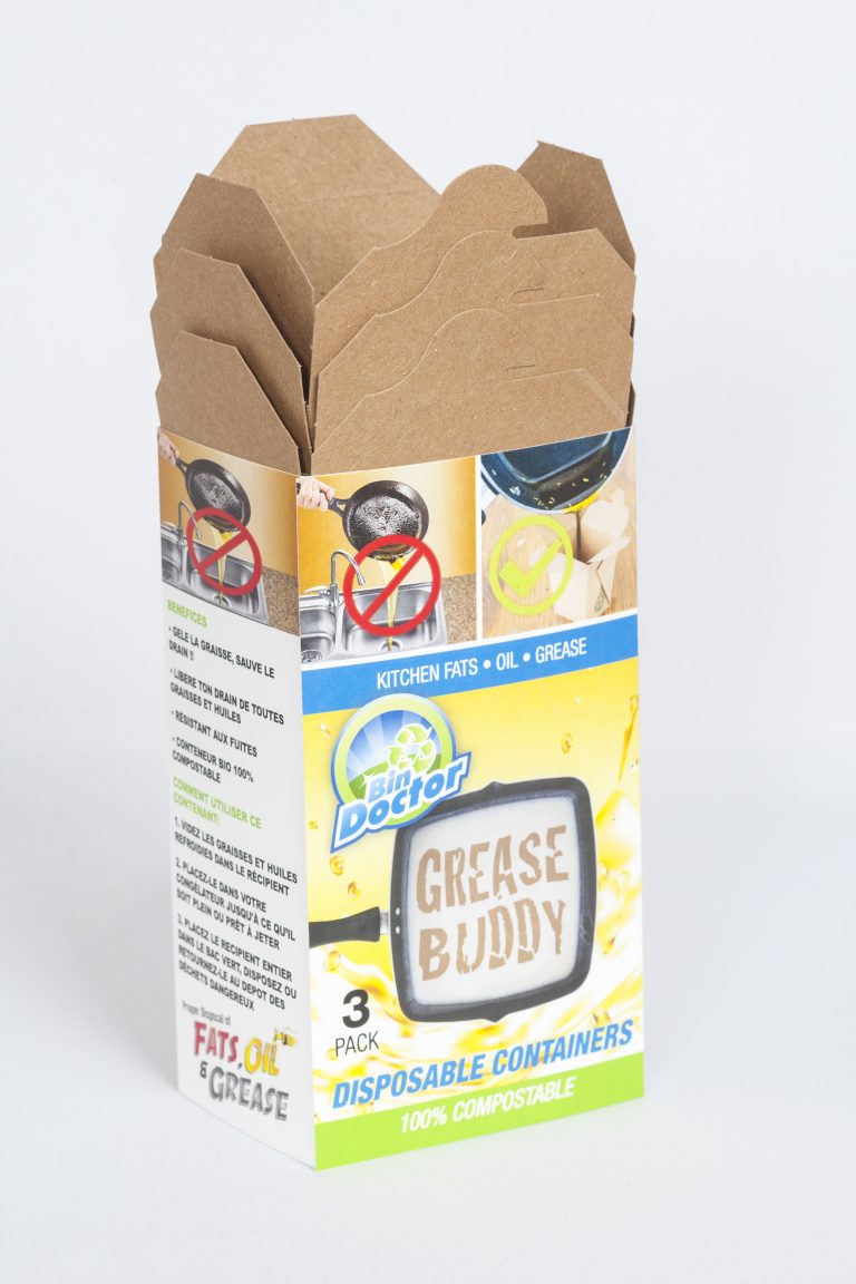 Kitchen Grease Buddy by BinDoctor 100 Disposable Grease Container