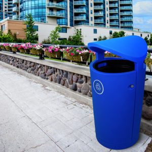 outdoor recycling and waste bins