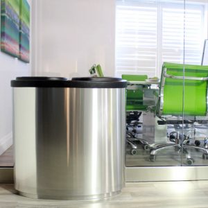 luxury recycling bins / waste bins nearby office meeting room